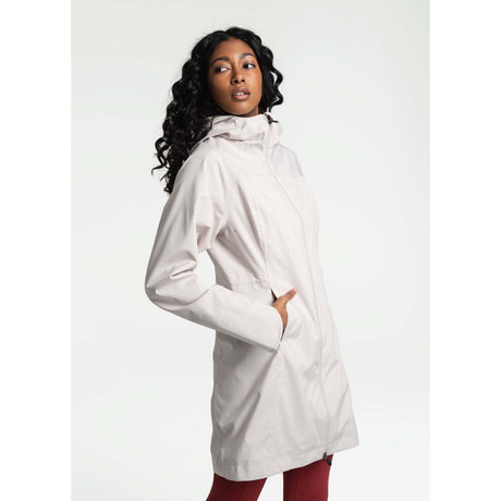 Lolë manteau de pluie Element long femme lateral - beige argenté