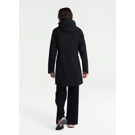 Lolë manteau de pluie Element long femme dos - noir