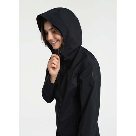 Lolë manteau de pluie Element long femme capuchon - noir