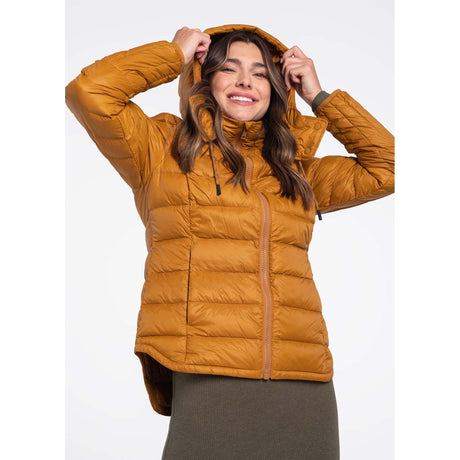 Lolë Emeline manteau en duvet avec capuchon pour femme - pacane capuchon