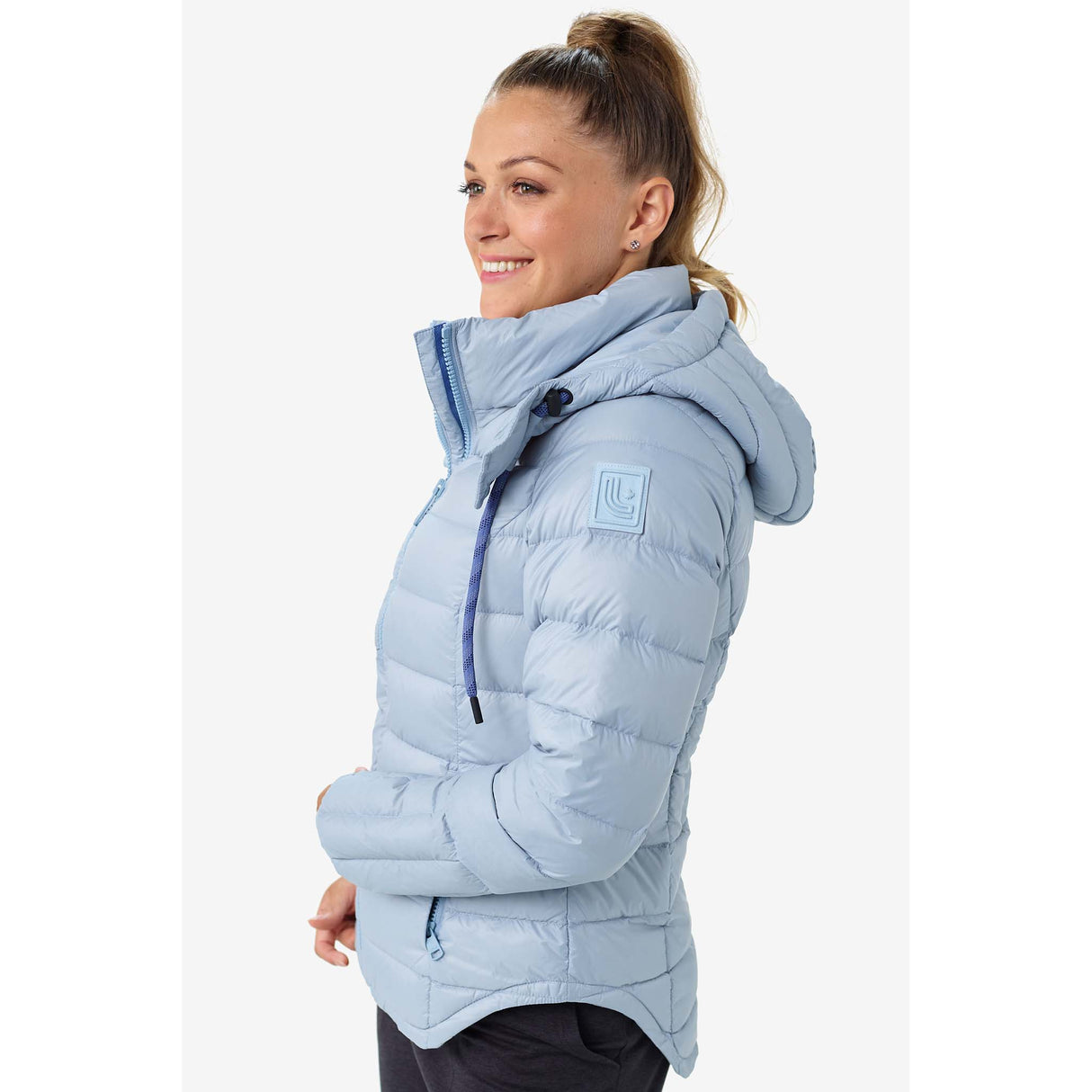 Lole manteau léger en duvet Emeline pour femme fog blue lateral