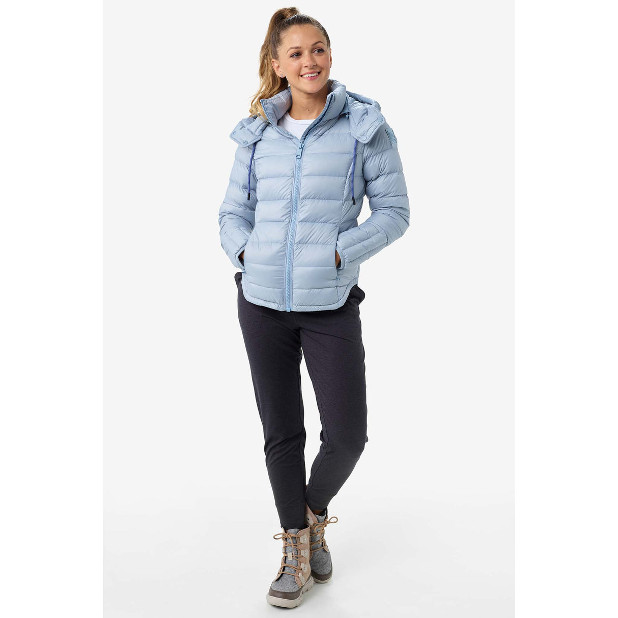 Lole manteau léger en duvet Emeline pour femme fog blue live