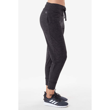 Lole Half Moon Jogger pantalon noir chiné femme lateral