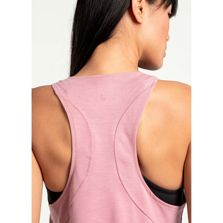 Lole Performance Wool Tank Top camisole sport femme dos details- Digitale Pourpre