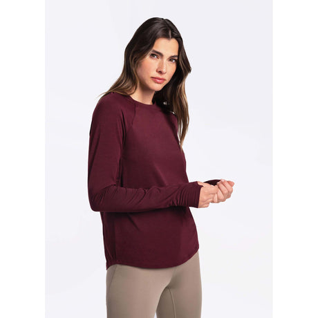 Lole Performance Wool chandail à manches longues pour femme prune lateral