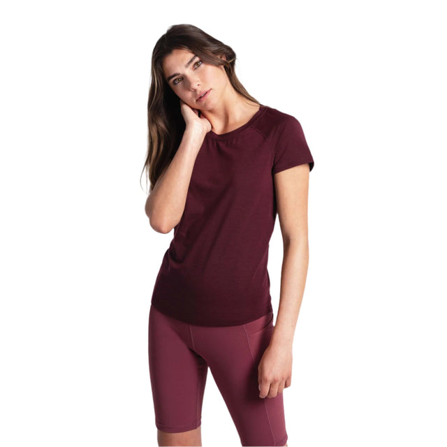 Lole Performance Wool T-shirt femme prune