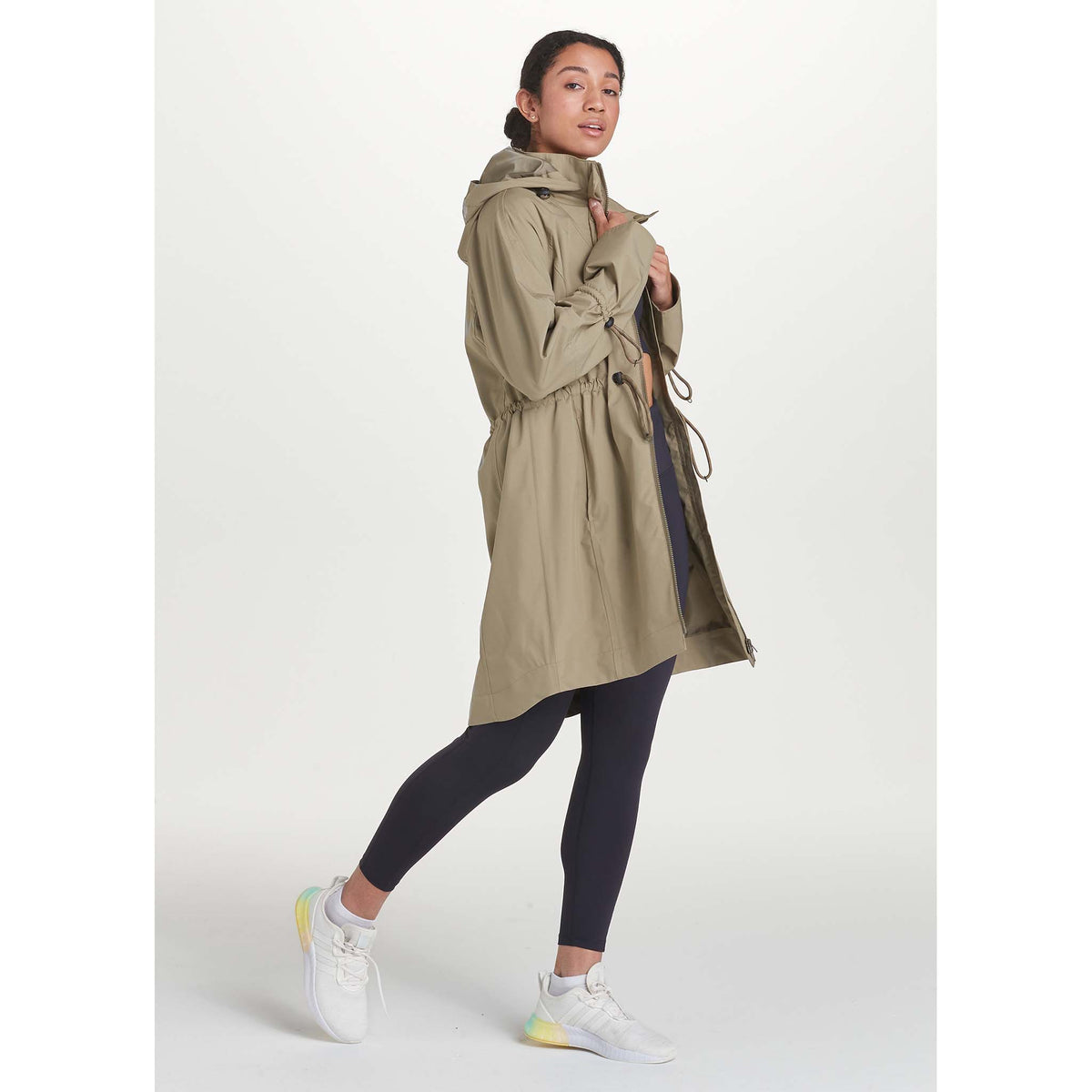 Hooded raincoat clearance