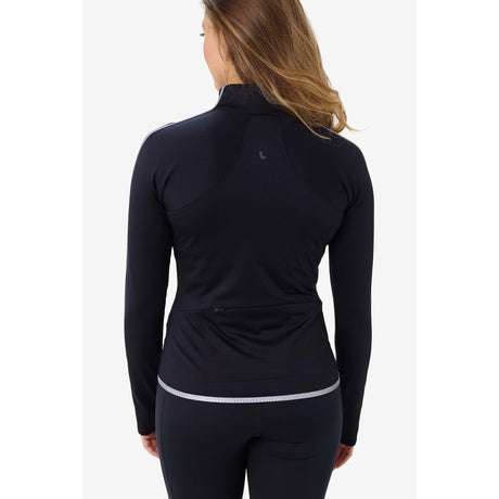 Lole chandail sport manches longues Just noir pour femme dos