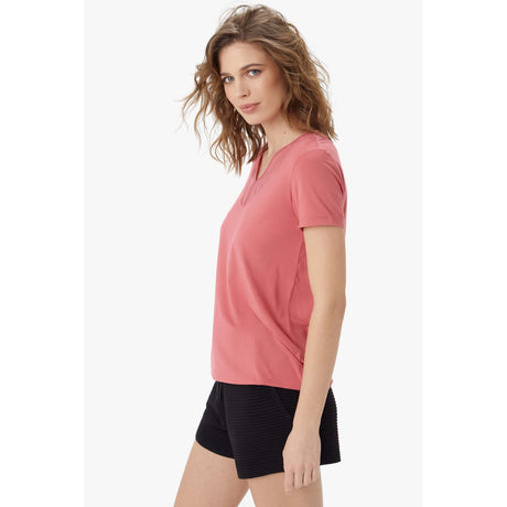 Lole t-shirt Fancy a col en V rouge nantucket lateral