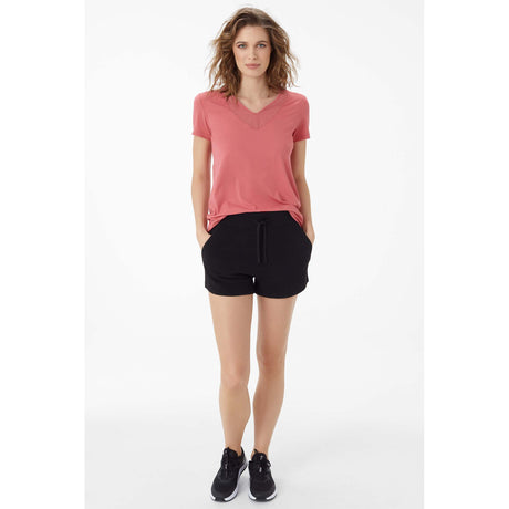 Lole t-shirt Fancy a col en V rouge nantucket live