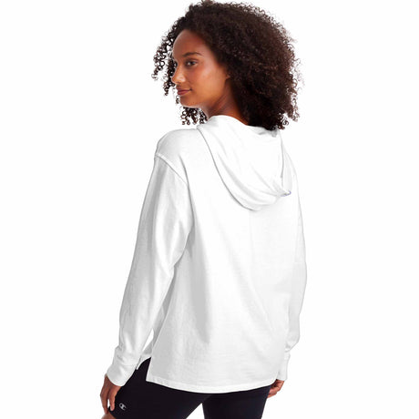 Champion Middleweight Hoodie Sweatshirt pour femme blanc dos