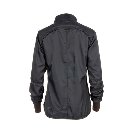 Manteau de course à pied noir pour femme Mizuno Breath Thermo full zip dos