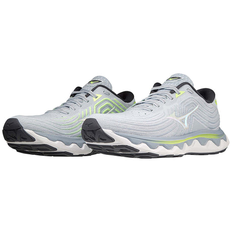 Mizuno Wave Horizon 6 running femme - heather white paire