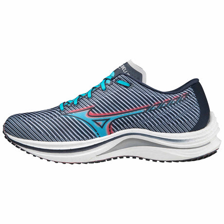 Mizuno Wave Rebellion chaussures de course à pied femme india ink scuba blue - côté