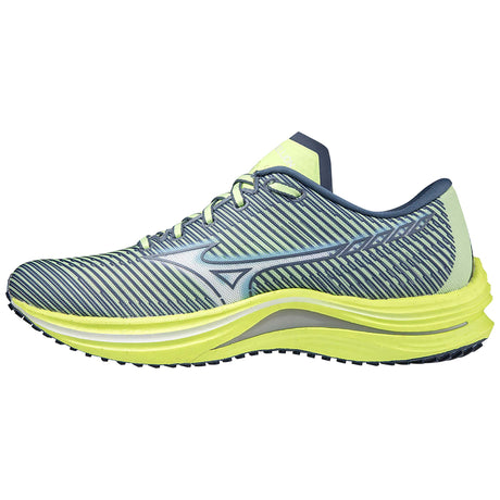 Mizuno Wave Rebellion chaussures de course à pied femme neo lime lateral