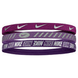 Nike Metallic 3.0 bandeaux pour cheveux paquet de 3 active pink