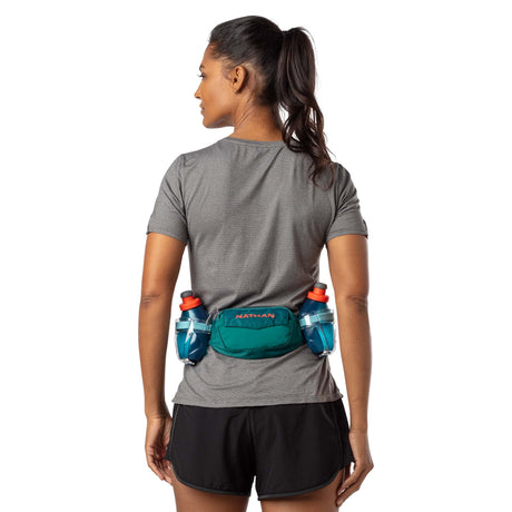 Nathan TrailMix Plus 2 ceinture d'hydratation de course à pied - storm green hot red dos