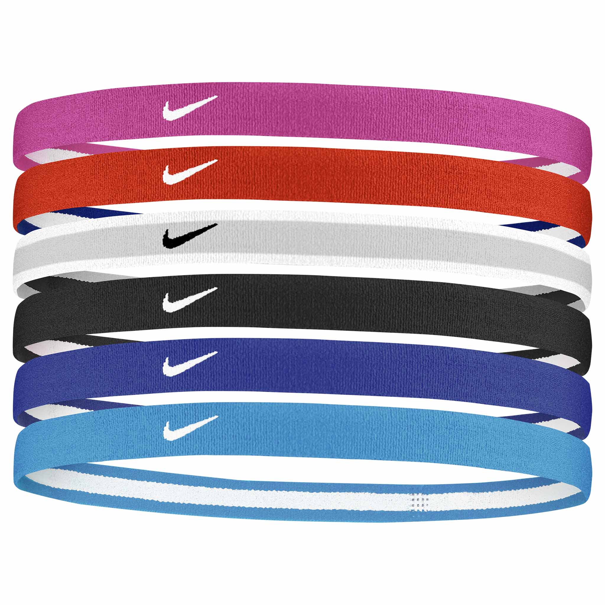 Nike Élastique Bande aux Cheveux Imprimé Bandeaux pour les de Sport 3er  Paquet 