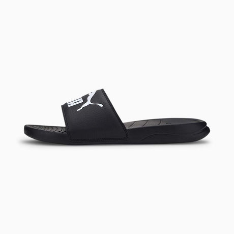 Puma Popcat 20 sandales slides unisexe noir blanc lateral 2