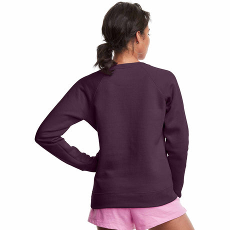 Champion Powerblend Classic Crew Embroidered Logo chandail molletonné pour femme Dark Berry Purple dos