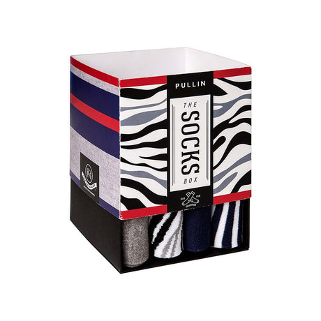 Pullin ensemble de bas The Socks Box bleu noir blanc rouge