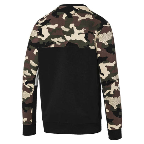 Puma Classics Men's Placement Print Crewneck Sweatshirt black camo rv