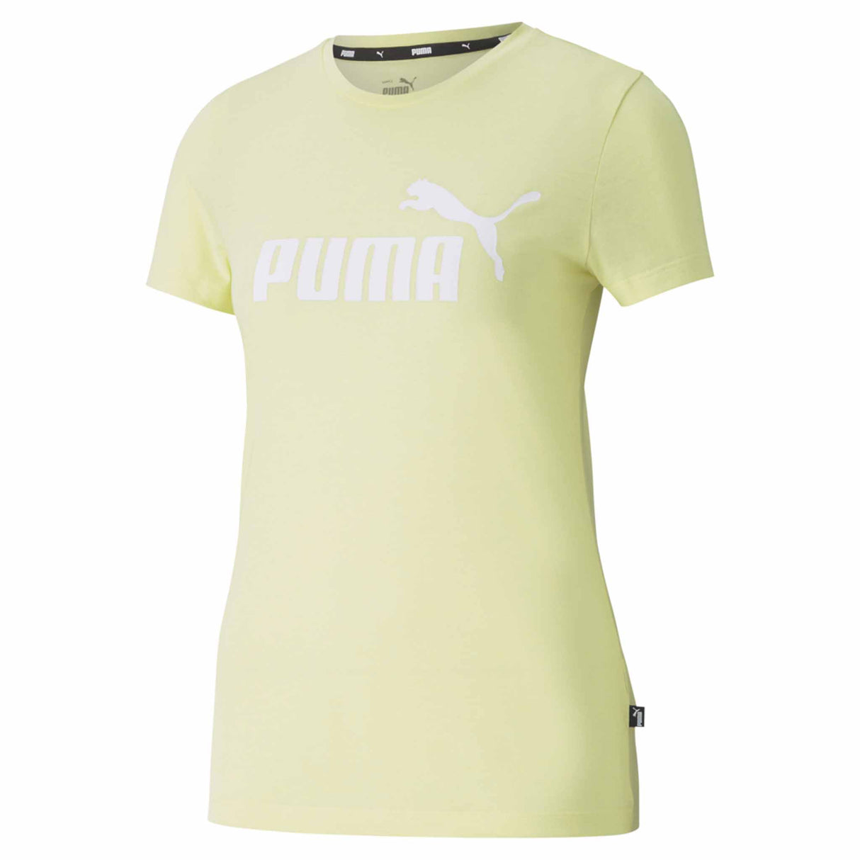 T-shirt Puma Essential chiné à manches courtes pour femme Jaune