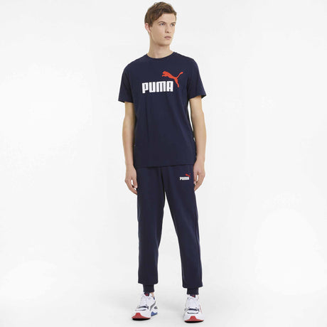 Puma t-shirt Essential+ 2 Colour logo pour homme bleu modèle 2