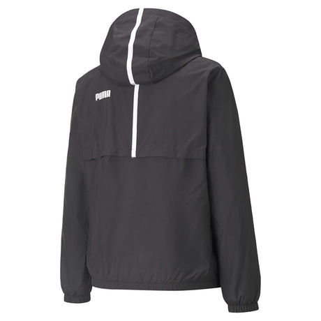 Puma Essential Solid Windbreaker manteau coupe-vent noir femme dos