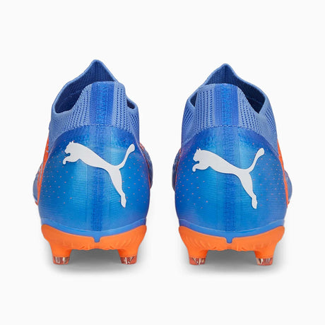 Soulier de soccer Puma Future Match FG/AG adulte talons -Blue Glimmer / Puma White / Ultra Orange