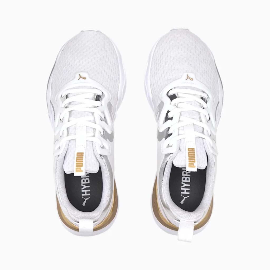 New puma shoes outlet white and gold