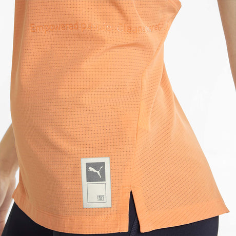 Puma Run First Mile Tank camisole de course femme apricot details