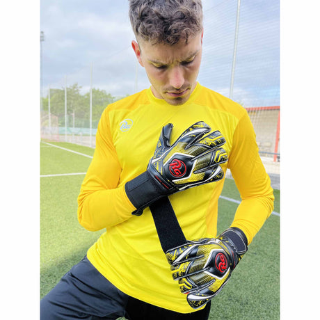 RG Goalkeeper Goalie Top chandail de gardien de soccer manches longues - Jaune