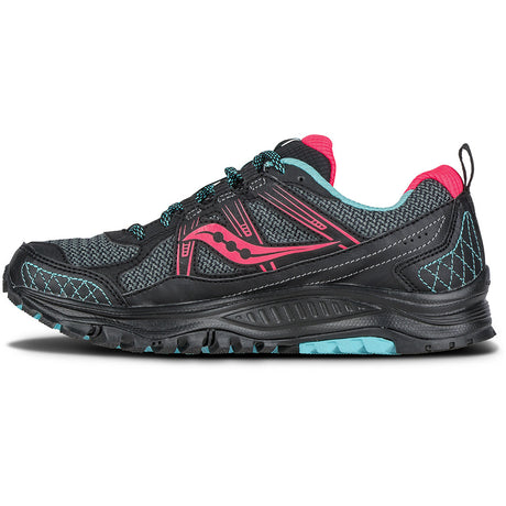 Saucony Excursion Tr10 GTX chaussure de course a pied trail femme noir corail bleu lv