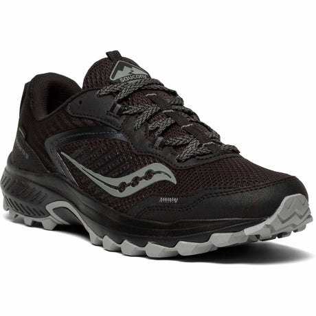 Saucony Excursion TR15 GTX chaussures de course à pied trail homme - Black / Shadow - angle