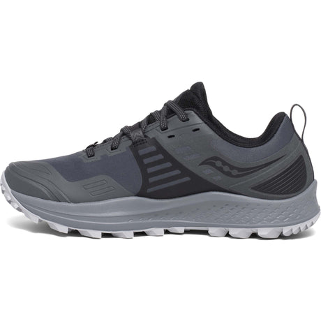 Saucony Peregrine 10 GTX femme gris noir lateral