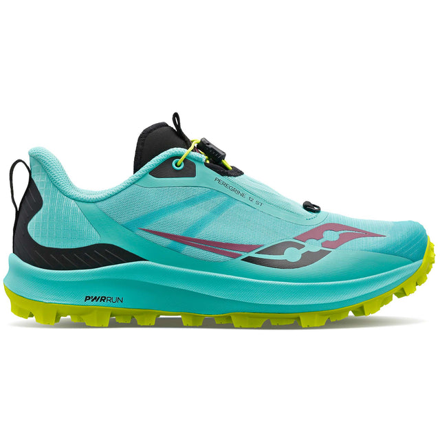 Saucony Peregrine 12 ST chaussures de course a pied trail femme - cool mint acid