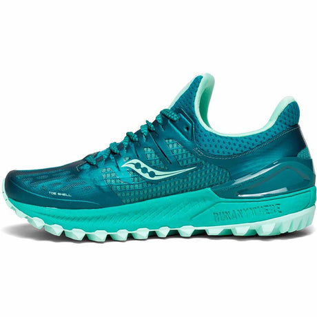 Saucony Xodus Iso 3 chaussures de course a pied trail femme vert aqua lv