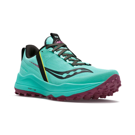 Saucony Xodus Ultra running de course a pied trail femme cool mint dusk pointe