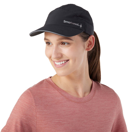 Smartwool Go Far Feel Good Runner's Cap casquette de course à pied noir femme 