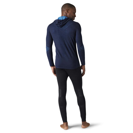 Smartwool Intraknit Merino 200 1/2 Zip Hoodie Baselayer deep navy neptune blue homme dos