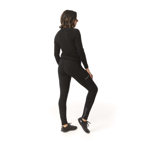 Smartwool Merino Sport Fleece Wind Tight noir femme dos