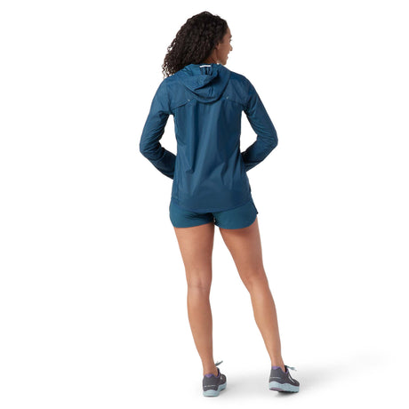 Smartwool Merino Sport Ultra Light Hoodie manteau à capuchon femme twilight blue dos