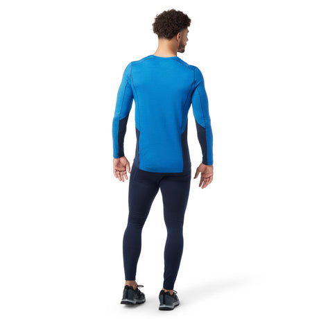 Chandail Smartwool à encolure ronde à manches longues Merino Sport laguna blue homme dos