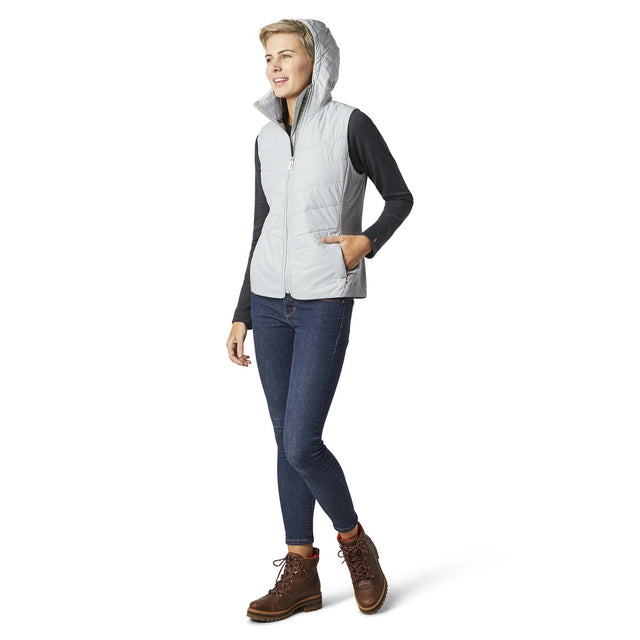 Smartwool Smartloft veste à capuchon storm gray femme face