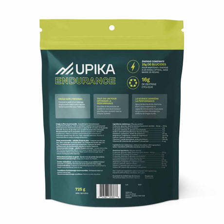 Upika Endurance carburant pour sport d'endurance - Dos