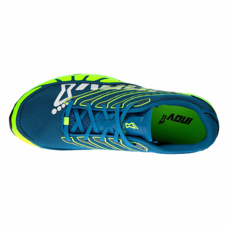 Inov-8 X-Talon 255 Chaussures de course à pied trail pour femme bleu/vert vue de haut