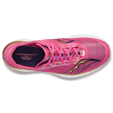 Saucony Endorphin Pro 3 running prospect quartz femme empeigne