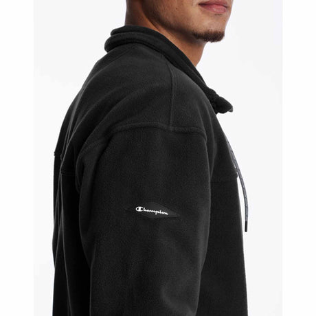 champion urban polar fleece 1/4 zip script logo noir manche